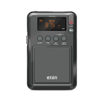 Elite Mini | Bluetooth AM/FM Radio & Clock | Battery Powered & Portable