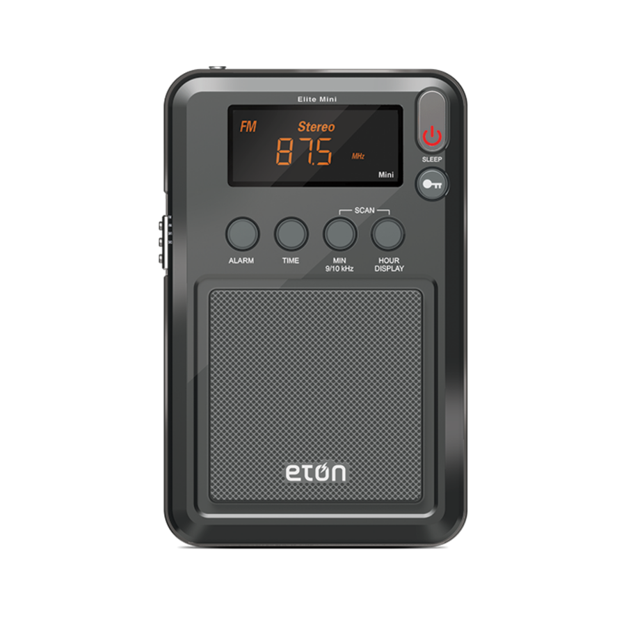 Elite Mini | Bluetooth AM/FM Radio & Clock | Battery Powered & Portable