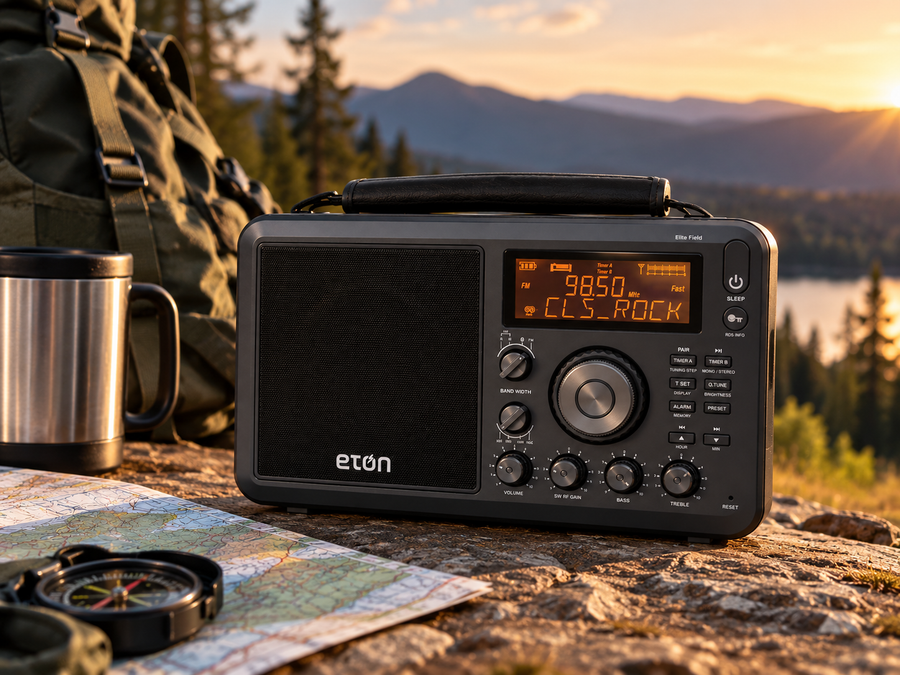 Elite Field Radio | Bluetooth AM/FM Clock Radio | Portable & Outdoor Ready