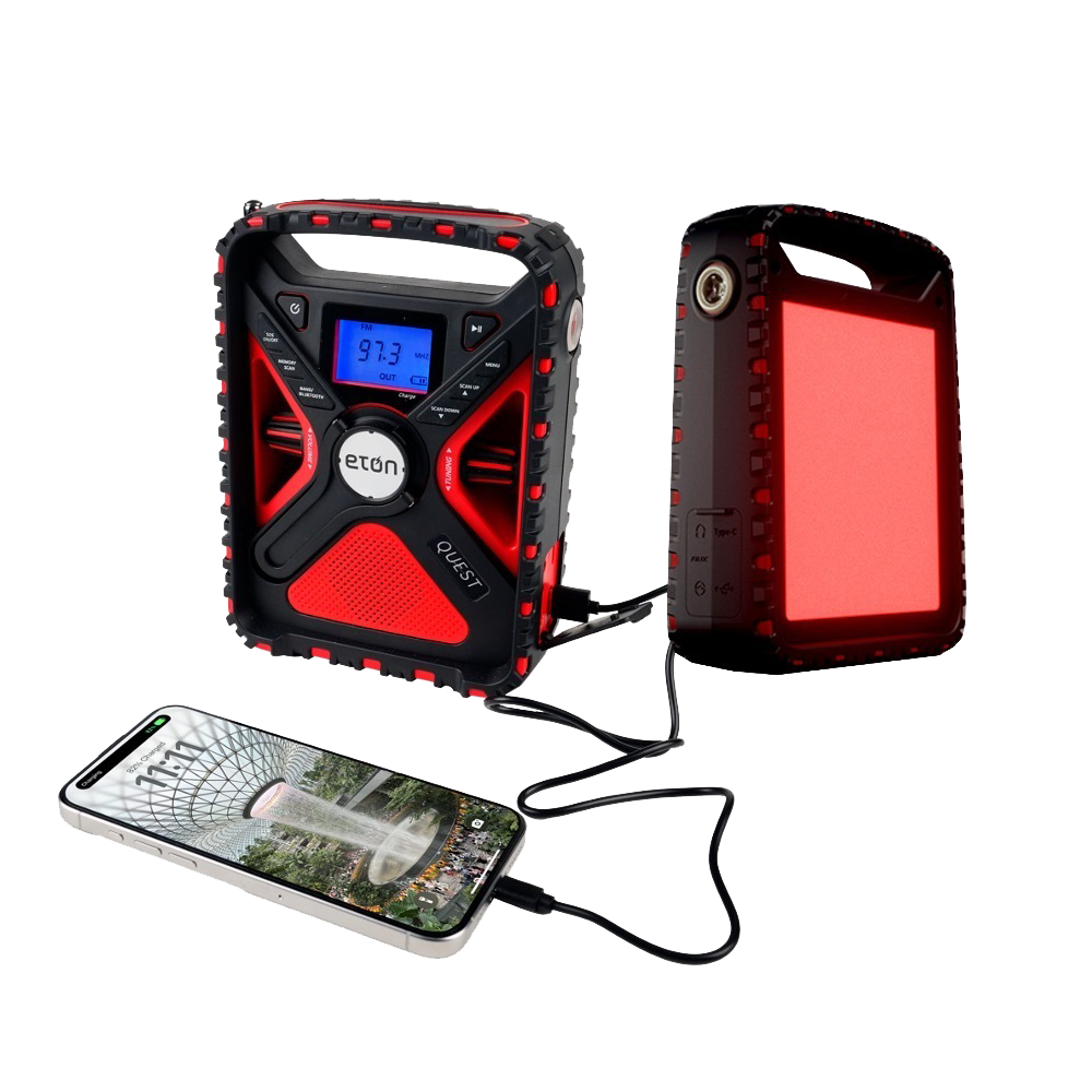 Quest | Solar Powered NOAA Weather Radio & Emergency Flashlight