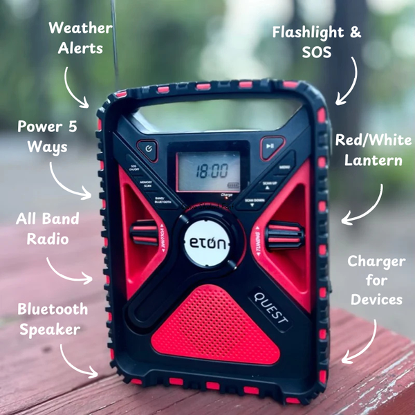 Sold Eton Ultimate Camping AM/FM/NOAA Radio with S.A.M.E, Solar Panel, NFRX5SIDEKICK