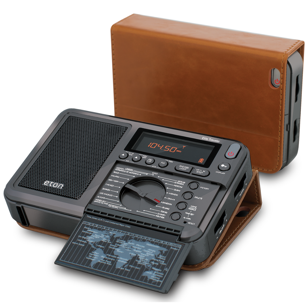 Elite Traveller - Portable, International AM/FM Radio Alarm Clock