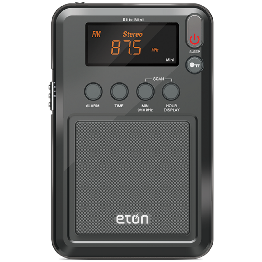 Elite Mini | Bluetooth AM/FM Radio & Clock | Battery Powered & Portable