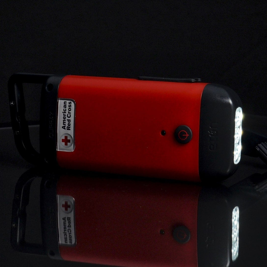 American Red Cross Clipray | Mini Keychain, Clip-On Flashlight and USB Phone Charger