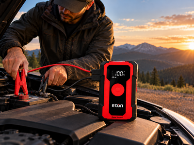 ROADGUARD | Portable Compact Multi-Function Jump Starter with Air Compressor, LED Flashlight and Power Bank