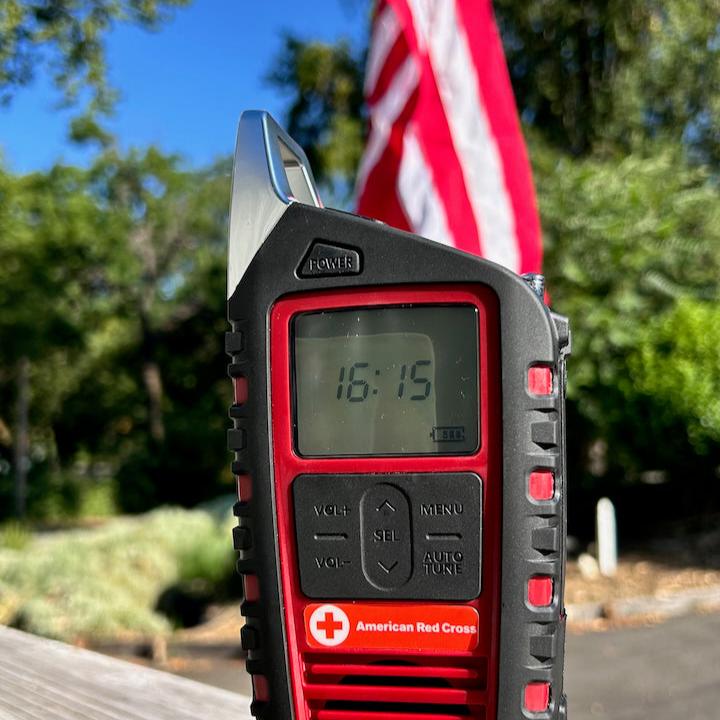 Officially Licensed American Red Cross Odyssey | Bluetooth Weather Radio | Solar Powered & Portable