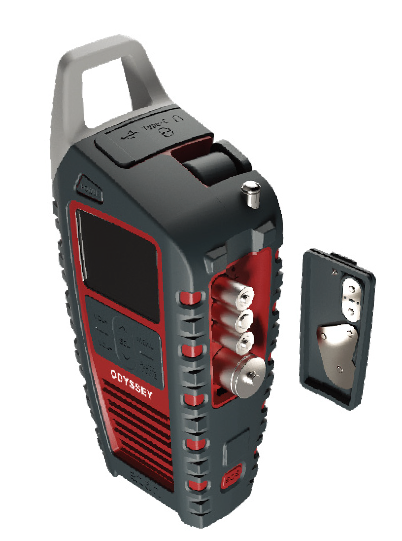 Eton Adventure Series Odyssey - Radio multibanda (AM/FM/NOAA/onda corta)  con Bluetooth, funciona con energía solar, funciona con pilas, linterna  LED