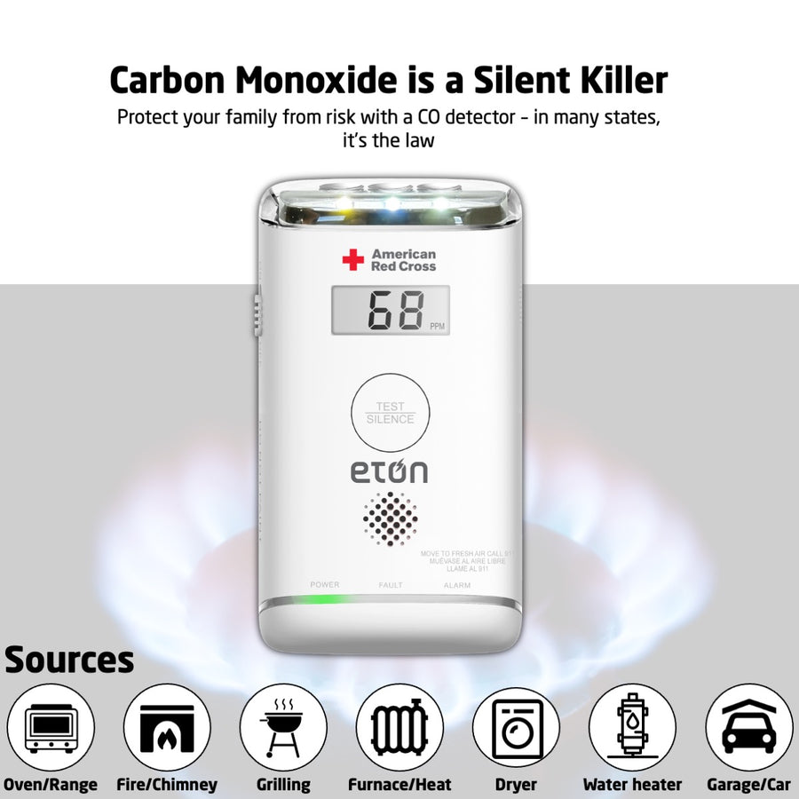 American Red Cross Blackout Buddy (BBCO) | Carbon Monoxide Detector & Alarm | Plugin or Battery Powered