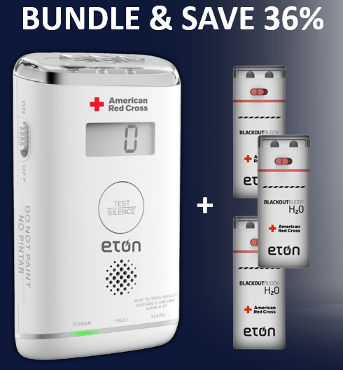 BUNDLE & SAVE 36% | American Red Cross Blackout Buddy Carbon Monoxide + 3 American Red Cross Blackout Buddy H20