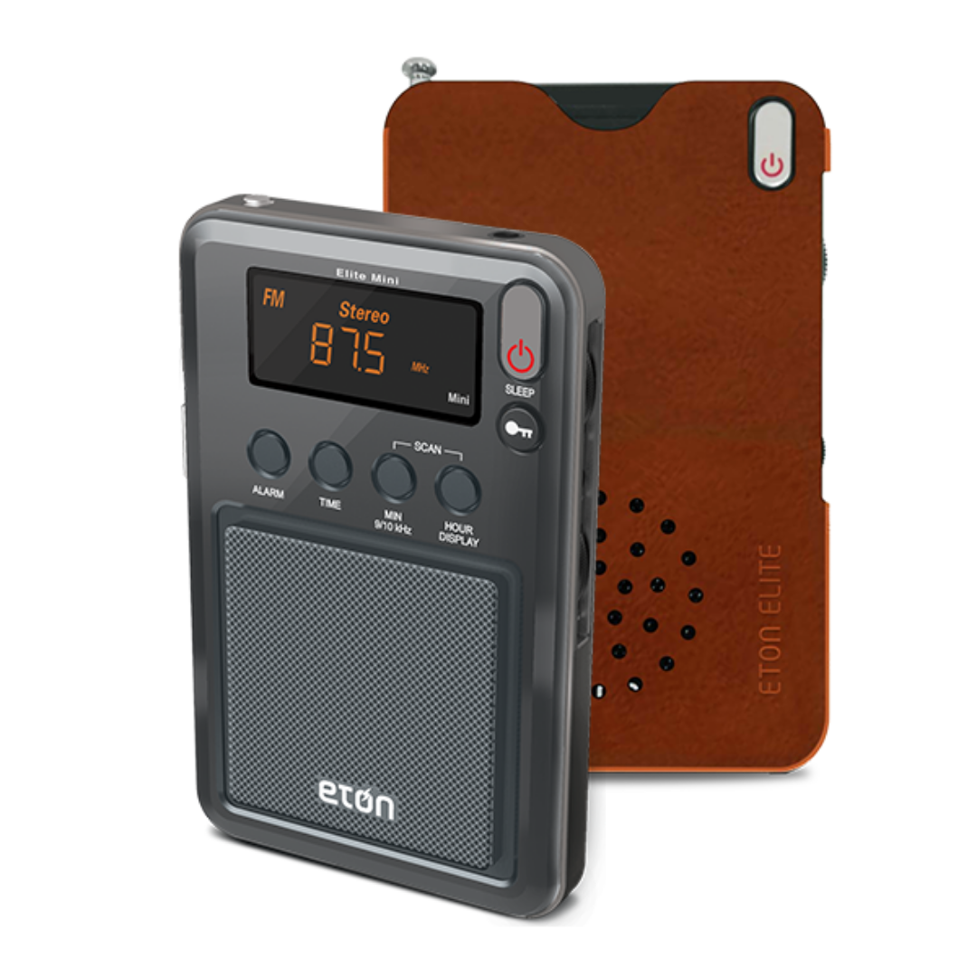 Elite Mini | Bluetooth AM/FM Radio & Clock | Battery Powered & Portable