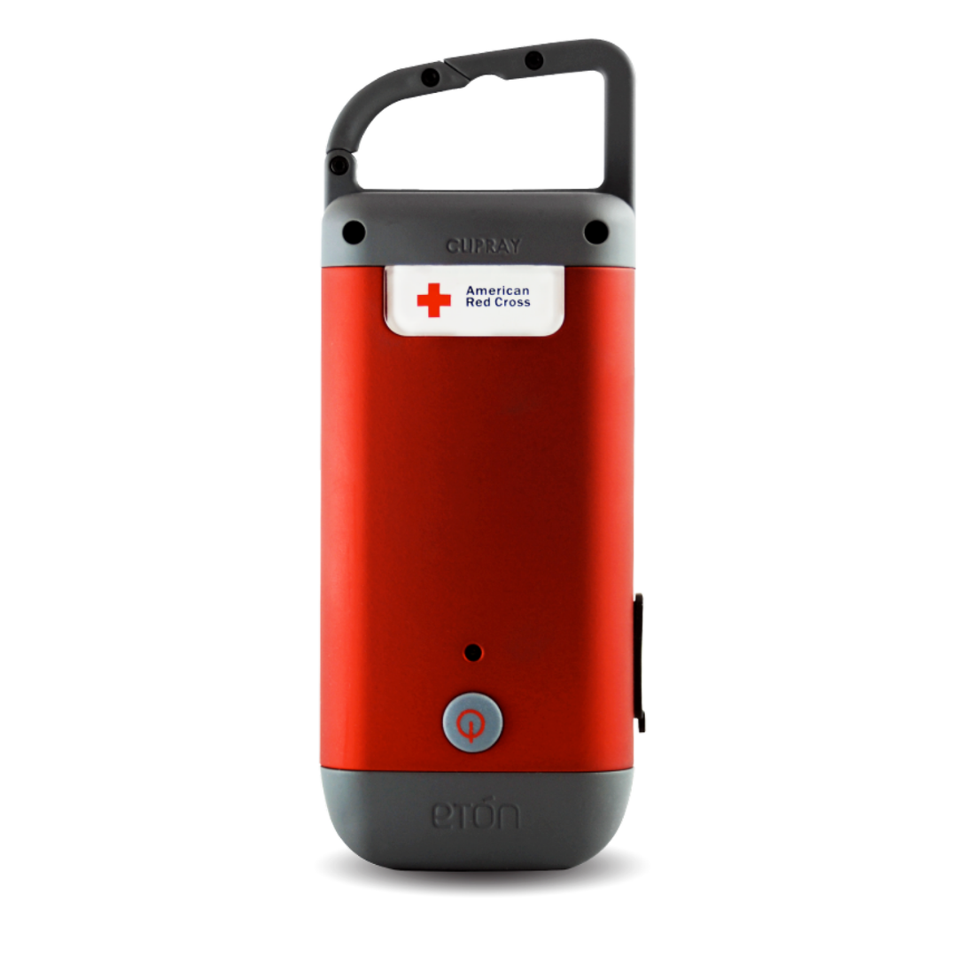 Eton American Red Cross ClipRay Flashlight with Cell Phone Charger